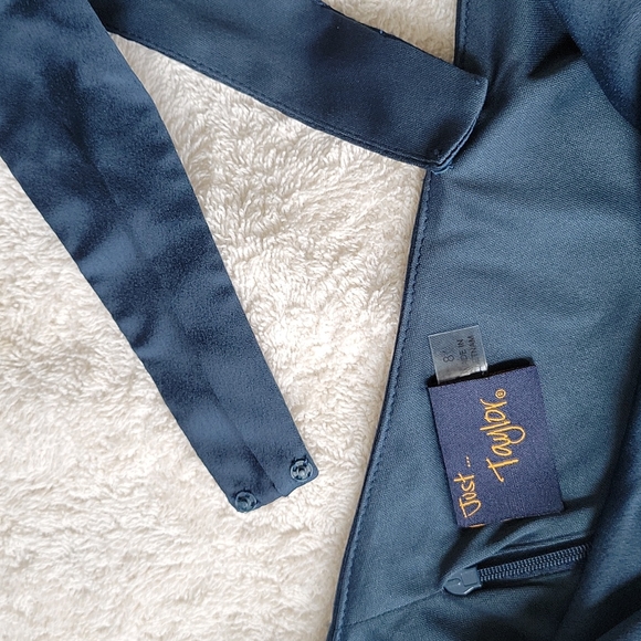 NWT Just Taylor midnight blue satin dress - Picture 6 of 6